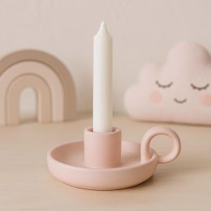 20 Pastel Pink Ceramic Candle Holder Minimalist Nursery Decor