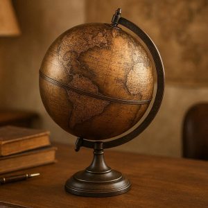 24 Vintage Bronze World Globe on Stand Antique Style Study Desk Decor
