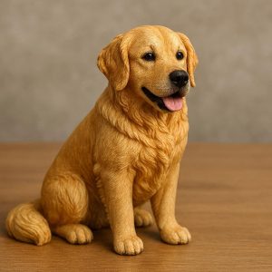 29 Golden Retriever Dog Statue Realistic Figurine Pet Memorial Gift Idea