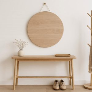 30 Nordic Style Wooden Circle Wall Hanging Minimalist Entryway Decor